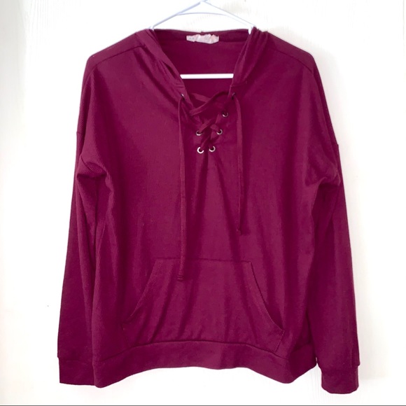 FINAL SALE - Pink Republic Dark Pink Hoodie